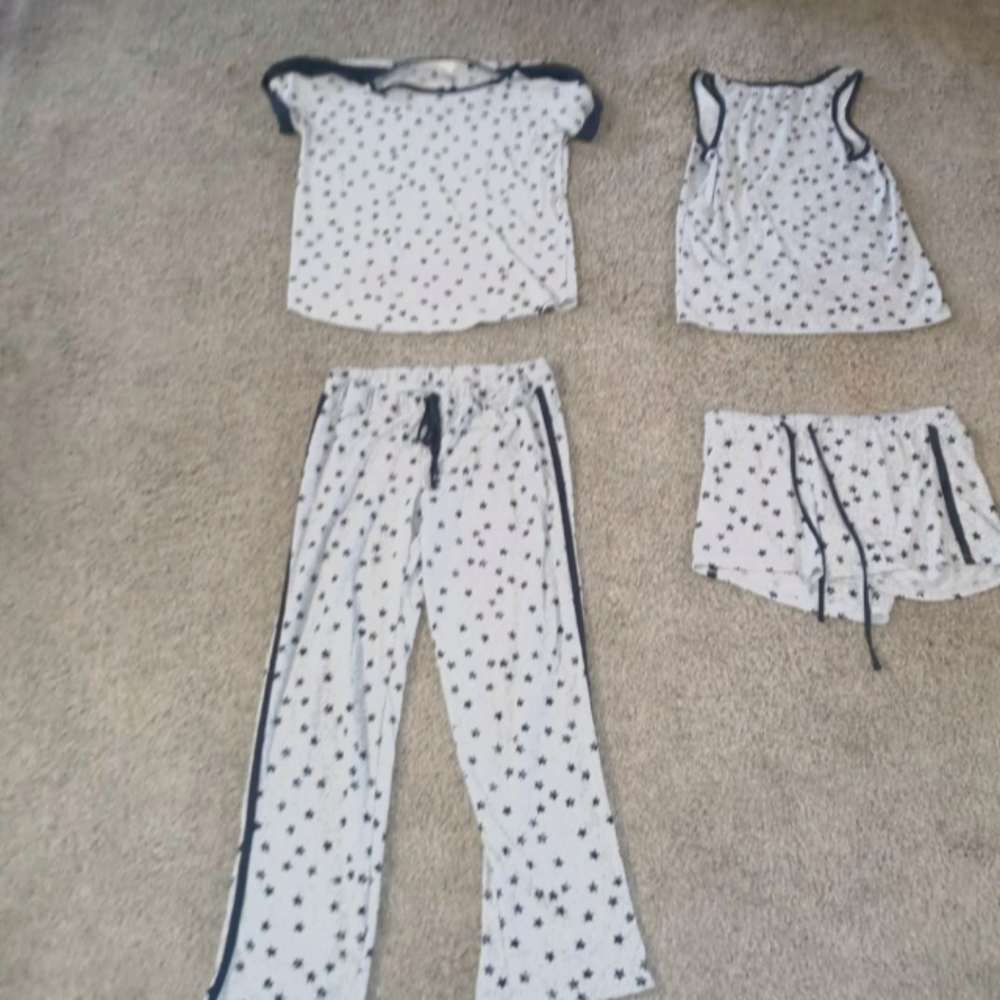 Pajamas set, grey & black, Small